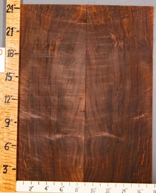 Musical Microlumber Marbled Claro Walnut Bookmatch 17"1/2 X 24" X 1/8" (NWT-0474D) - Image 2