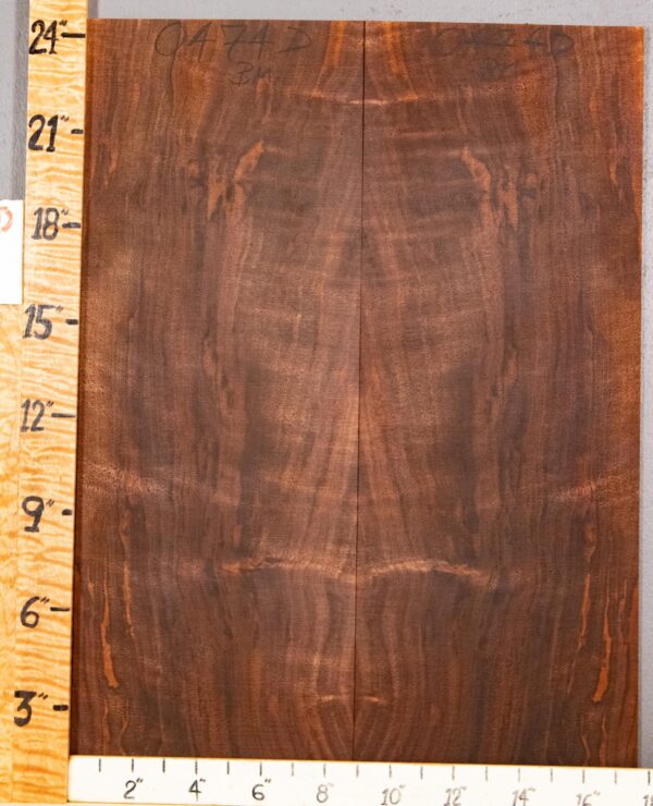 Musical Microlumber Marbled Claro Walnut Bookmatch 17"1/2 X 24" X 1/8" (NWT-0474D)