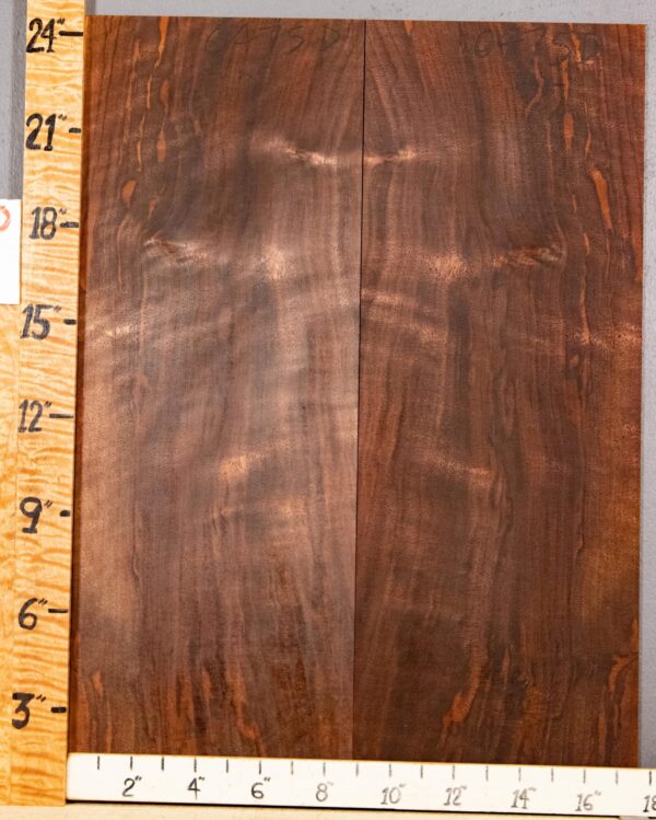 Musical Microlumber Marbled Claro Walnut Bookmatch 17"1/2 X 24" X 1/8" (NWT-0475D) - Image 2