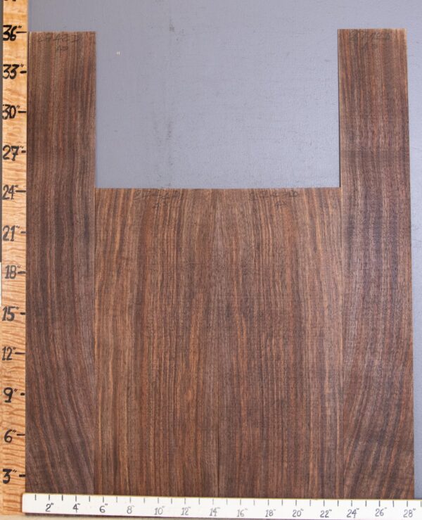 Musical Marbled Claro Walnut Vertical Grain Back and Side Acoustic 4 Piece Set 28" X 36" X .160 Back: 18" X 24" X .160" Side: 10" X 36" X .130" (NWT-2742D)