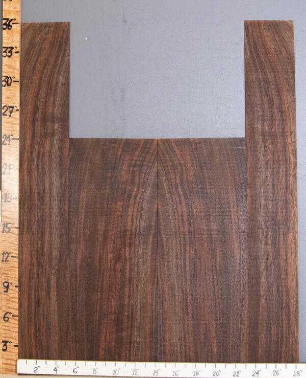 Musical Marbled Claro Walnut Vertical Grain Back and Side Acoustic 4 Piece Set 28" X 36" X .160 Back: 18" X 24" X .160" Side: 10" X 36" X .130" (NWT-2744D)