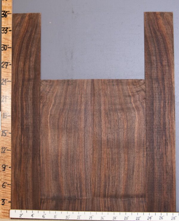 Musical Marbled Claro Walnut Vertical Grain Back and Side Acoustic 4 Piece Set 28" X 36" X .160 Back: 18" X 24" X .160" Side: 10" X 36" X .130" (NWT-2745D)