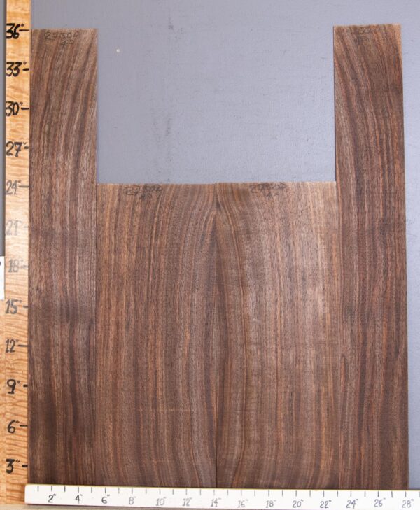 Musical Marbled Claro Walnut Vertical Grain Back and Side Acoustic 4 Piece Set 28" X 36" X .160 Back: 18" X 24" X .160" Side: 10" X 36" X .130" (NWT-2750D) - Image 2