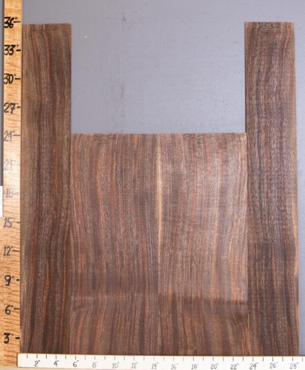 Musical Marbled Claro Walnut Vertical Grain Back and Side Acoustic 4 Piece Set 28" X 36" X .160 Back: 18" X 24" X .160" Side: 10" X 36" X .130" (NWT-2755D) - Image 2