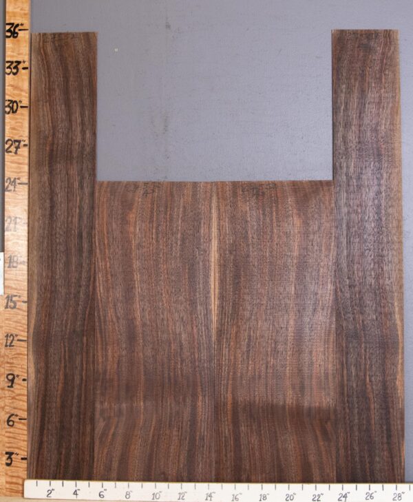 Musical Marbled Claro Walnut Vertical Grain Back and Side Acoustic 4 Piece Set 28" X 36" X .160 Back: 18" X 24" X .160" Side: 10" X 36" X .130" (NWT-2755D)