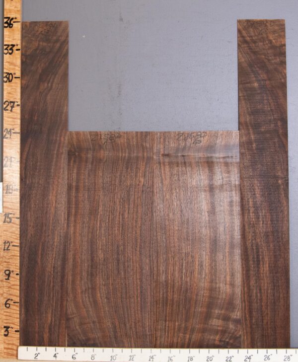 Musical Marbled Claro Walnut Vertical Grain Back and Side Acoustic 4 Piece Set 28" X 36" X .160 Back: 18" X 24" X .160" Side: 10" X 36" X .130" (NWT-2758D) - Image 2