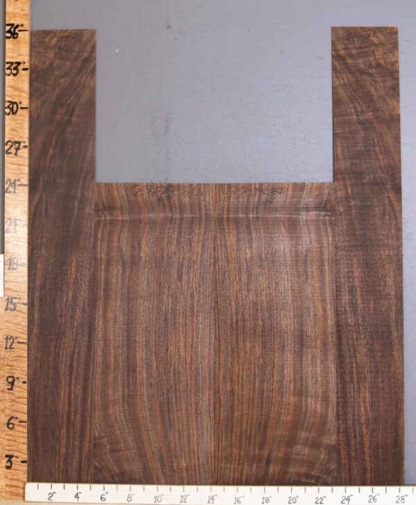 Musical Marbled Claro Walnut Vertical Grain Back and Side Acoustic 4 Piece Set 28" X 36" X .160 Back: 18" X 24" X .160" Side: 10" X 36" X .130" (NWT-2758D)