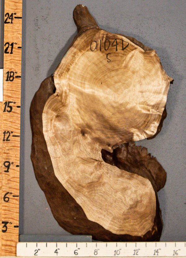 5A Burl Myrtlewood with Live Edge 15" X 22" X 1"1/2 (NWT-0104D) - Image 2