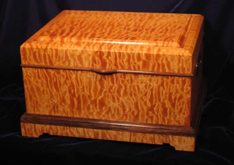 Quilted Maple Jewelry Box ~ figured wood Northwest Timber