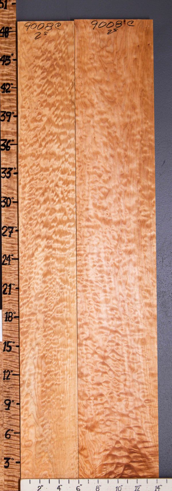 Musical Quilted Maple Lumber 14" X 48" X 4/4 (NWT-9008C)