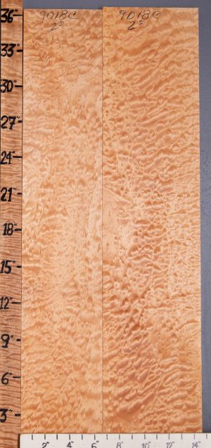 Musical Quilted Maple Lumber 2 Board Set 14"1/2 X 36" X 4/4 (NWT-9018C)