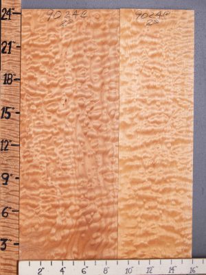 Musical Quilted Maple Lumber 2 Board Set 15"3/4 X 24" X 4/4 (NWT-9024C)