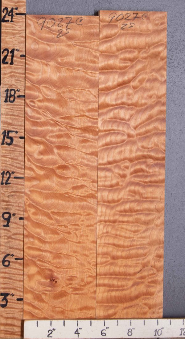 Musical Quilted Maple Lumber 2 Board Set 10"1/2 X 24" X 4/4 (NWT-9027C)