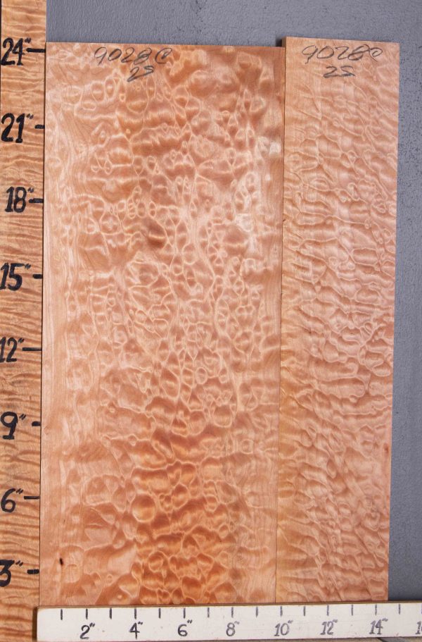 Musical Quilted Maple Lumber 2 Board Set 14"1/2 X 24" X 4/4 (NWT-9028C)