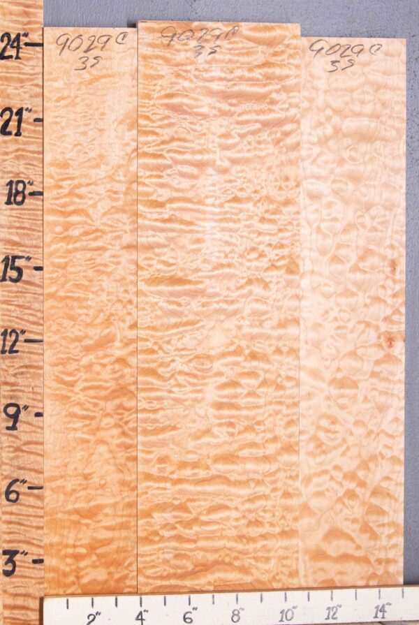 Musical Quilted Maple Lumber 3 Board Set 15" X 24" X 4/4 (NWT-9029C)