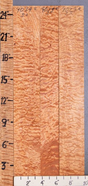 Musical Quilted Maple Lumber 3 Board Set 10" X 24" X 4/4 (NWT-9034C)