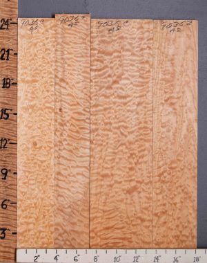 Musical Quilted Maple Lumber 4 Board Set 8" X 24" X 4/4 (NWT-9036C)