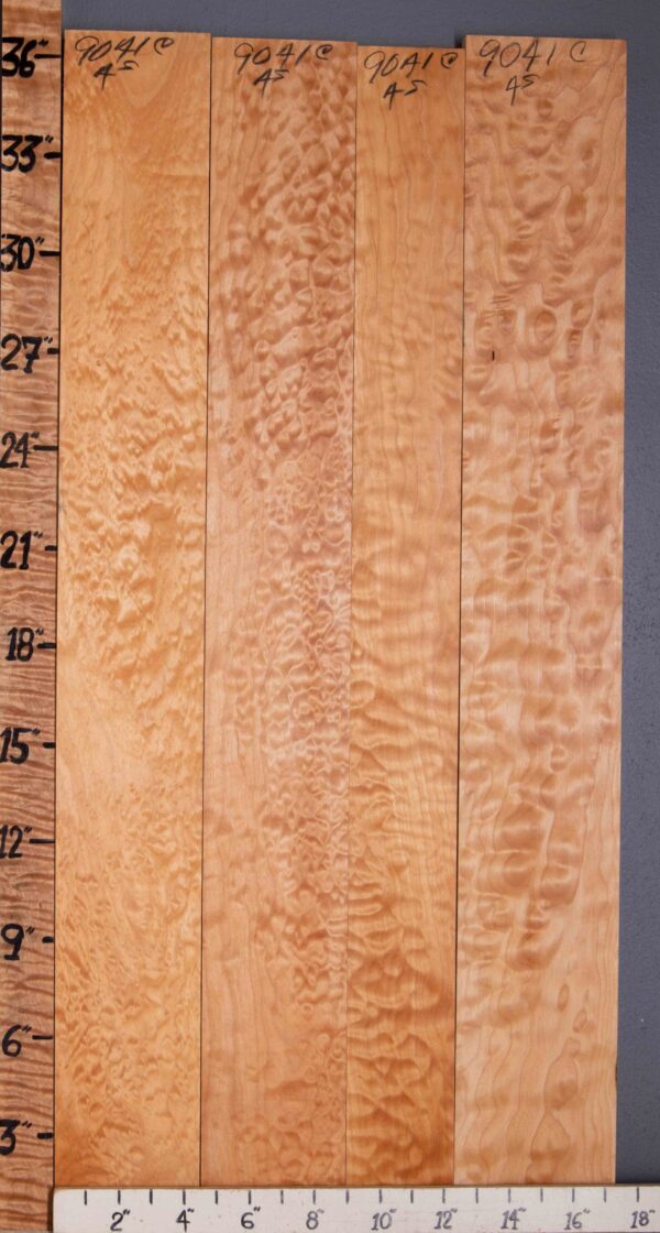 5A Quilted Maple Lumber 4 Board Set 17"1/4 X 36" X 4/4 (NWT-9041C) - Image 2