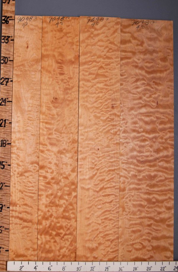 5A Quilted Maple Lumber 4 Board Set 23"1/2 X 36" X 4/4 (NWT-9048C)