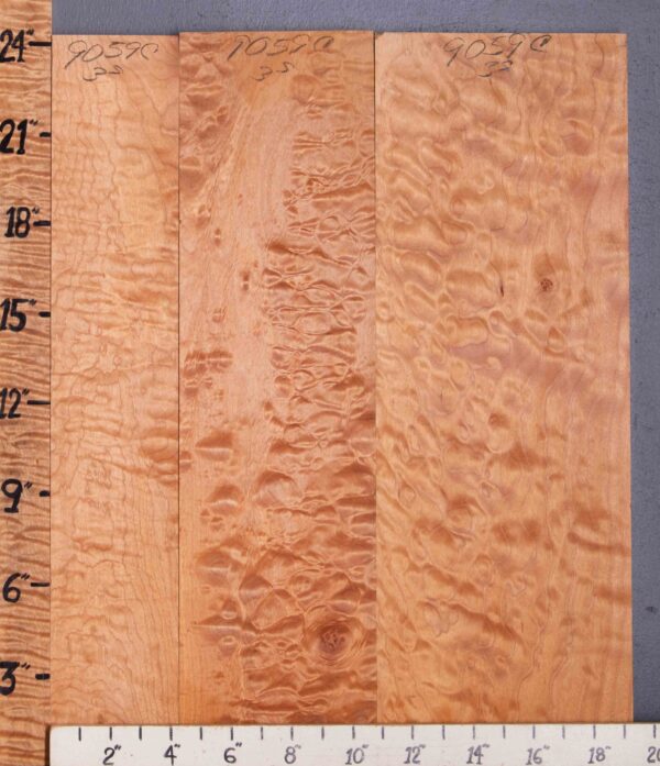 5A Quilted Maple Lumber 3 Board Set 19"1/4 X 24" X 4/4 (NWT-9059C) - Image 2