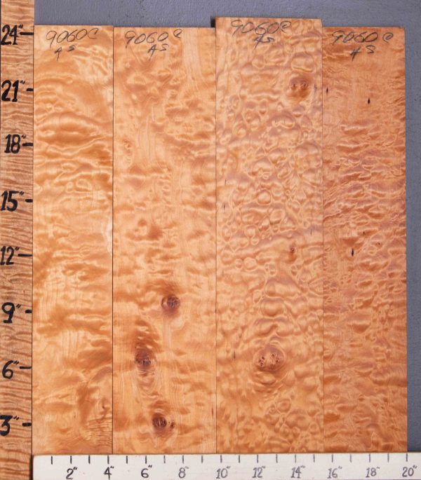 5A Quilted Maple Lumber 4 Board Set 20"1/4 X 24" X 4/4 (NWT-9060C)