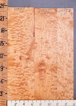 5A Quilted Maple Lumber 3 Board Set 16" X 23" X 4/4 (NWT-9066C)