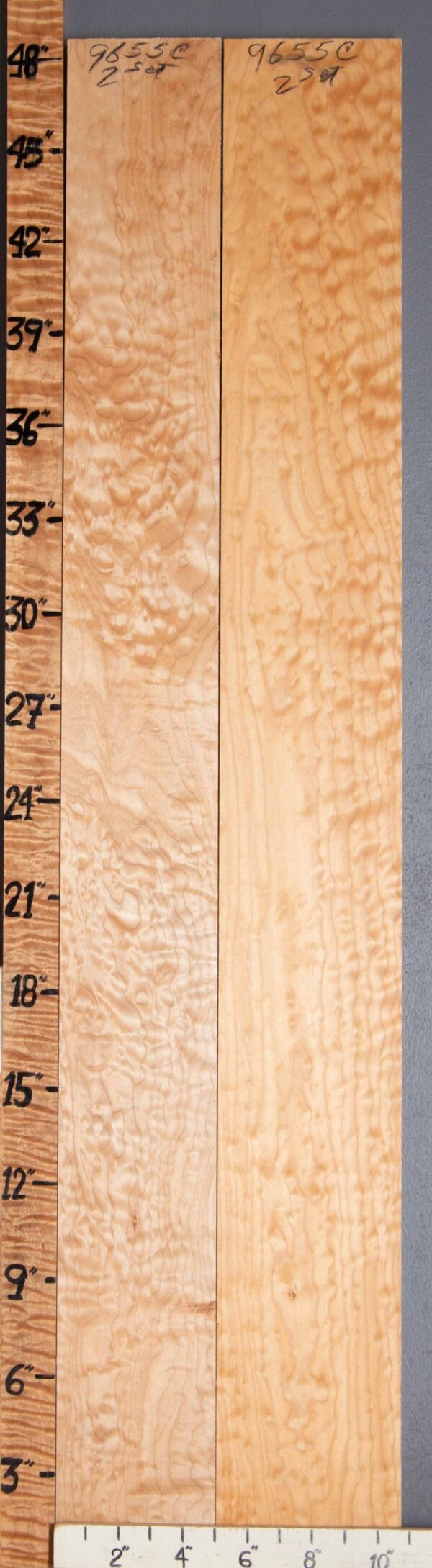 5A Quilted Maple 2 Board Set 10"5/8 X 48" X 4/4 (NWT-9655C)