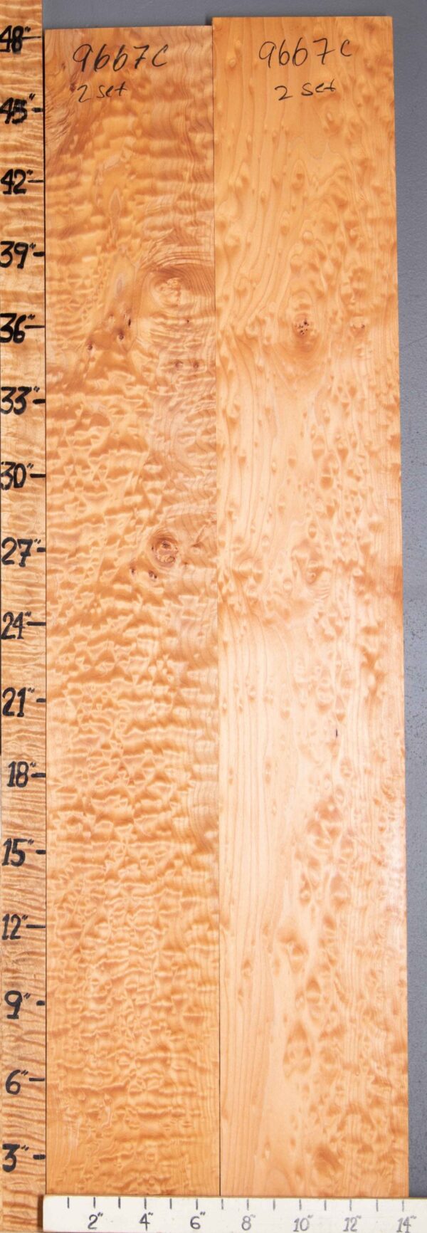 5A Quilted Maple 2 Board Set 14"1/8 X 48" X 4/4" (NWT-9667C) - Image 2