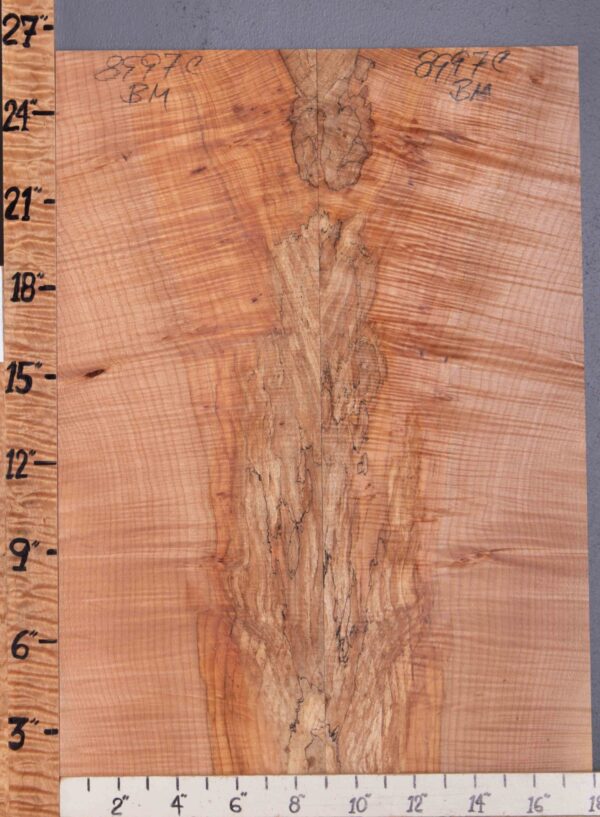 5A Spalted Curly Maple Bookmatch Microlumber 18" X 26" X 1/4 (NWT-8997C) - Image 2