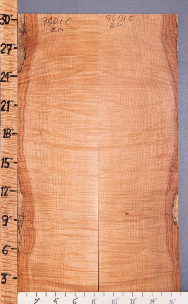 5A Curly Spalted Maple Bookmatch Microlumber 16"3/4 X 30"1/2 X 1/4 (NWT-9001C) - Image 2