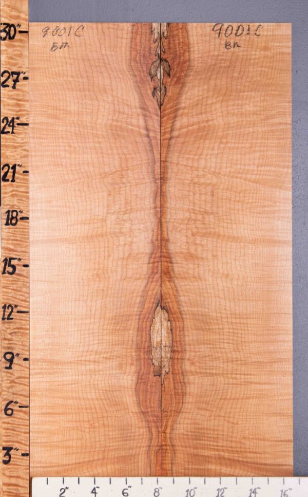 5A Curly Spalted Maple Bookmatch Microlumber 16"3/4 X 30"1/2 X 1/4 (NWT-9001C)