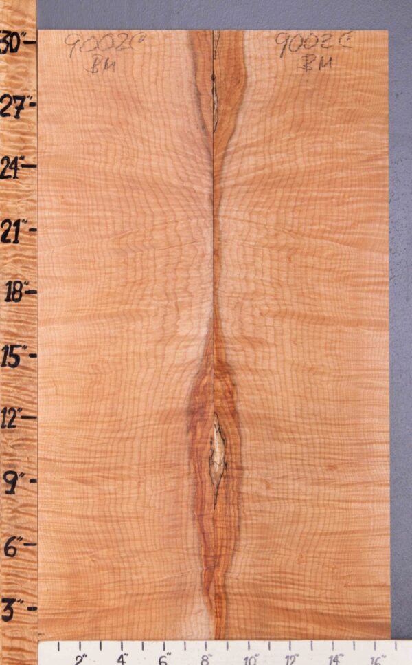 5A Curly Spalted Maple Bookmatch Microlumber 16"3/4 X 30"1/2 X 1/4 (NWT-9002C) - Image 2