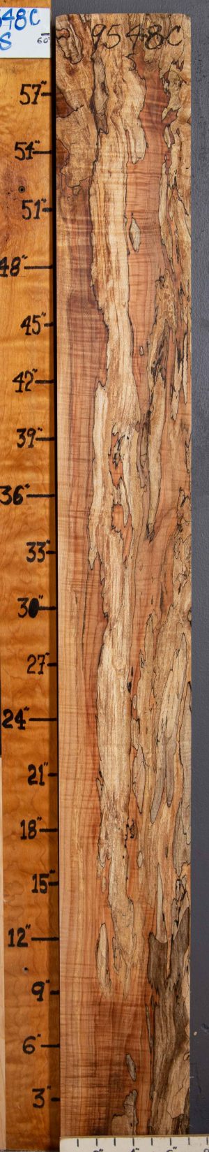 Musical Spalted Curly Maple Lumber 7" X 60" X 2"5/8 (NWT-9548C)