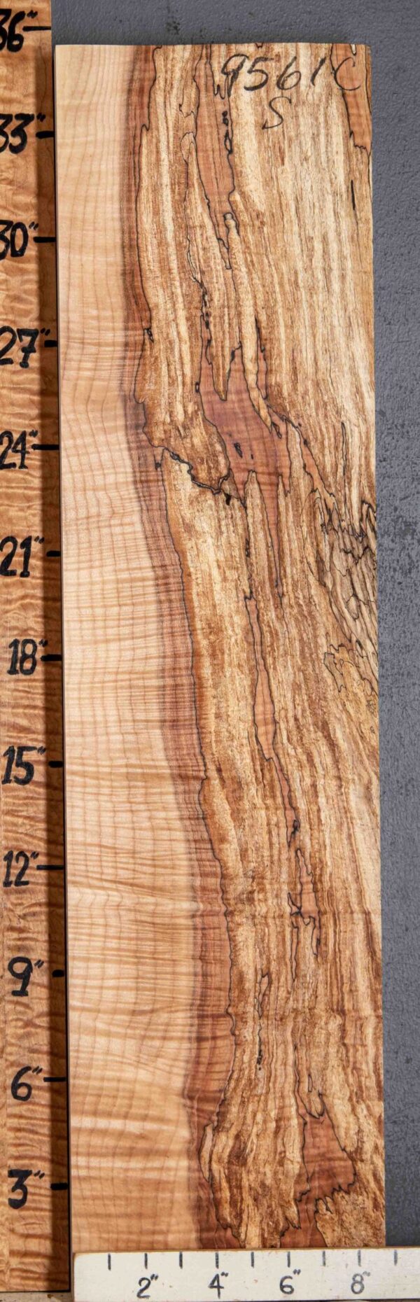 Musical Spalted Curly Maple 8"3/4 X 35" X 2"3/8 (NWT-9561C) - Image 2